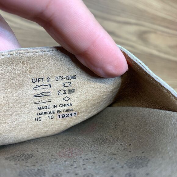 Taos Women's Leather Gift 2 Sandals In Ivory Shimmer Metallic Size 10 - Picture 8 of 8